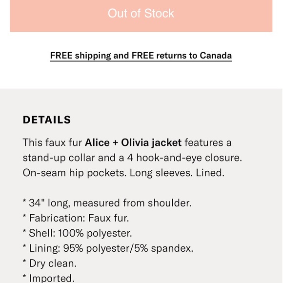 Alice + Olivia Faux Fur Cropped Jacket - Picture 5 of 8